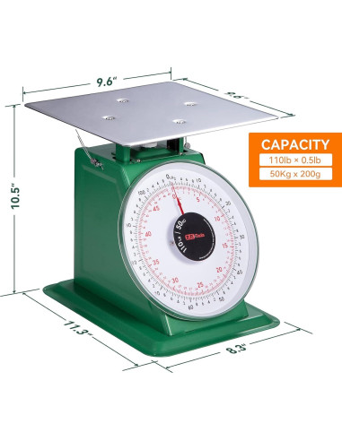 Balanza Mecánica Tada 110 lb (49.9 kg) Acero Inoxidable
