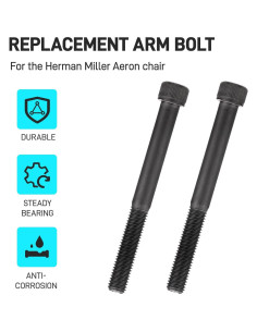 Pernos de acero aleado para brazos de silla Herman Miller Aeron - Kit de reemplazo 2