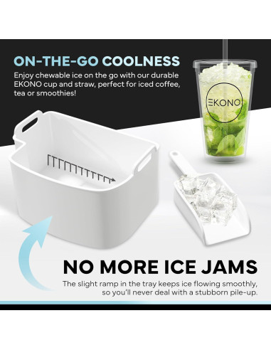 Máquina de Hielo Nugget Sonic Ekono - 15.42 kg/día - Compacta