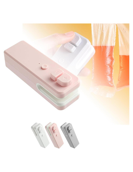 Mini Sello Térmico Recargable SUHYUNJANGM Rosa 2 en 1