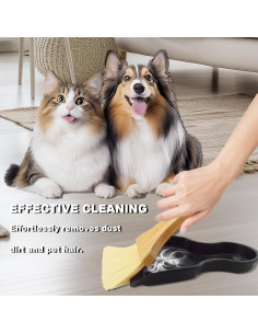 Juego de Mini Escoba y Recogedor BSMstone Ergonómico Negro 2