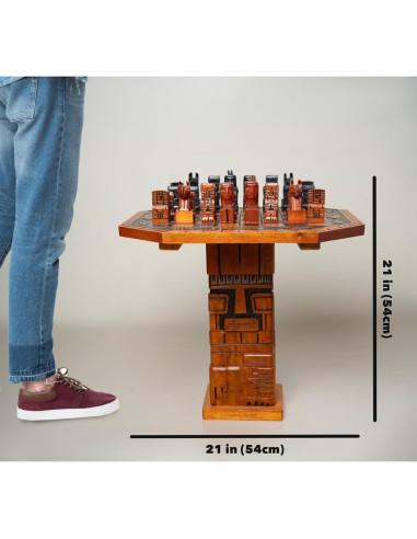 Juego de Ajedrez de Lujo Hecho a Mano de Roble Premium