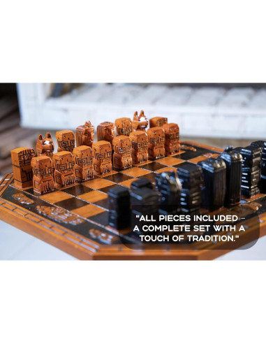 Juego de Ajedrez de Lujo Hecho a Mano de Roble Premium