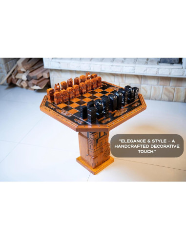 Juego de Ajedrez de Lujo Hecho a Mano de Roble Premium