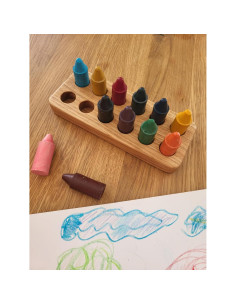 Soporte de Madera para 12 Crayones Honey Sticks - Organizador Montessori 2