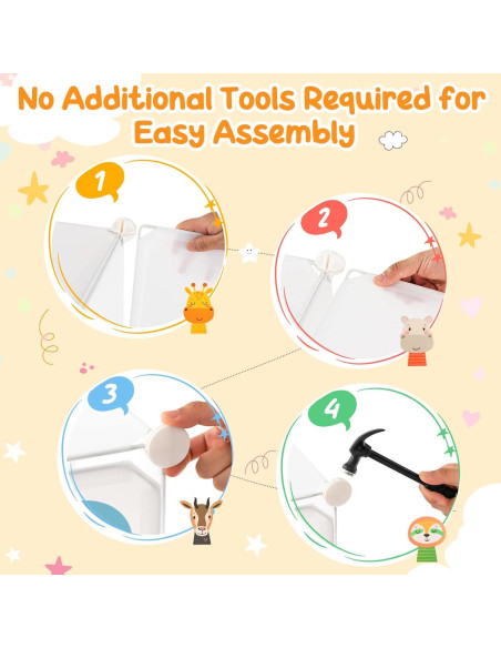 Armario Infantil HONEY JOY 8 Cubos Blanco Modular 75x35.6x144.8 cm