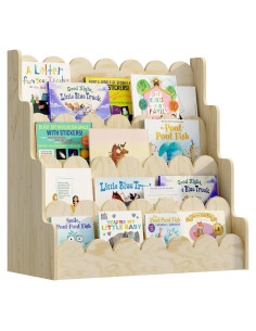 Estantería Infantil HedoAjim 4 Niveles Madera Natural 80x38 cm