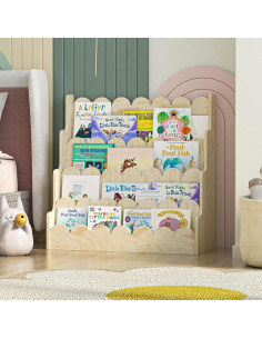 Estantería Infantil HedoAjim 4 Niveles Madera Natural 80x38 cm 2