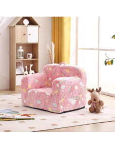 Sofá Tiita Kids Arcoíris Rosa 45.7x63.5 cm para Niños 2