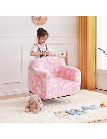 Sofá Tiita Kids Arcoíris Rosa 45.7x63.5 cm para Niños