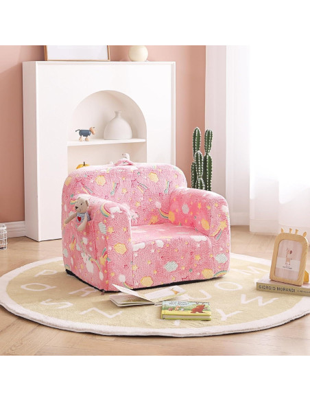 Sofá Tiita Kids Arcoíris Rosa 45.7x63.5 cm para Niños