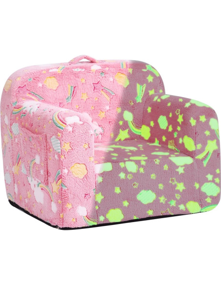 Sofá Tiita Kids Arcoíris Rosa 45.7x63.5 cm para Niños