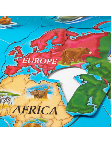Rompecabezas de Piso Jumbo Mapa Mundial Melissa & Doug 33 Piezas