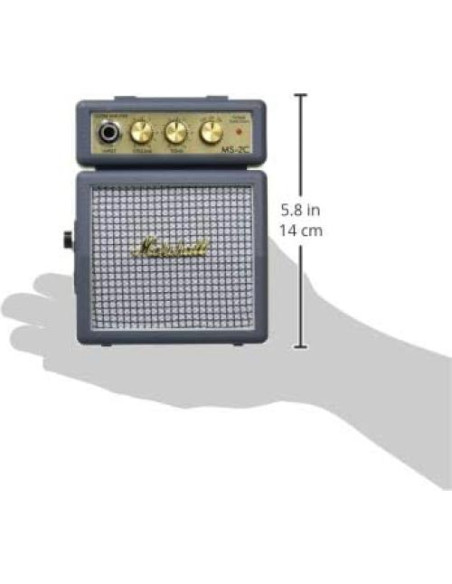 Amplificador de guitarra Marshall MS-2C 1W portátil gris
