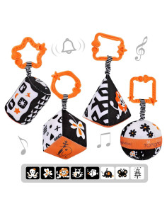 Juguetes de Formas en Blanco y Negro TUMAMA para Bebés - 4 Paquetes