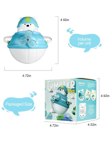 Osito Roly-Poly Musical para Bebés - Juguete Sensorial Montessori