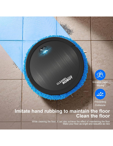 Robot Trapeador Genérico JM8025 Inalámbrico 22.86cm Negro