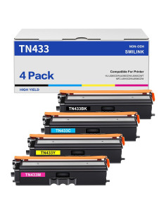 Conjunto de cartuchos de tóner SMILINK TN433 para Brother