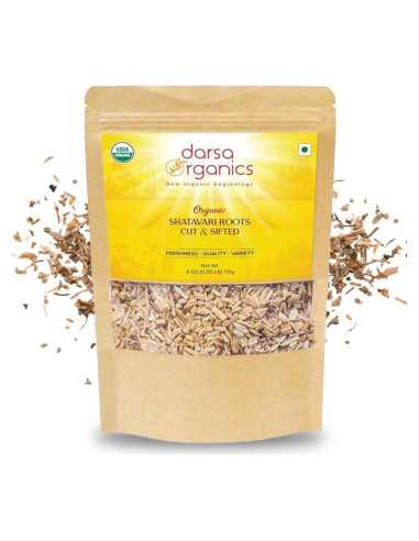 Shatavari Orgánica Darsa - 113 g, Raíz de Espárrago Racemoso