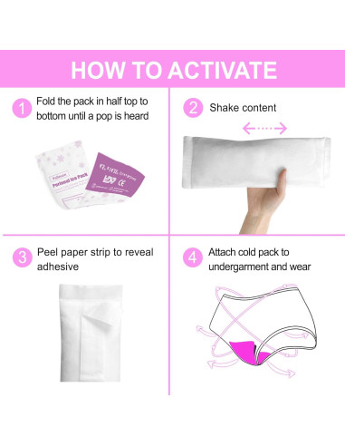 8 Paquetes de Hielo Perineales Desechables Pallesen 35.56 cm