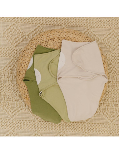 Envoltura Ajustable Ouch Baby 100% Algodón 0-3 Meses Paquete 3