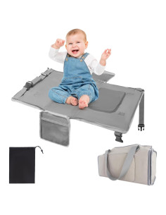 Cama de avión portátil para niños ZYYCD 2 en 1 - Gris