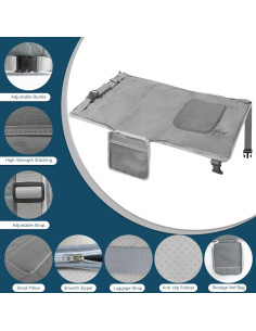 Cama de avión portátil para niños ZYYCD 2 en 1 - Gris 2
