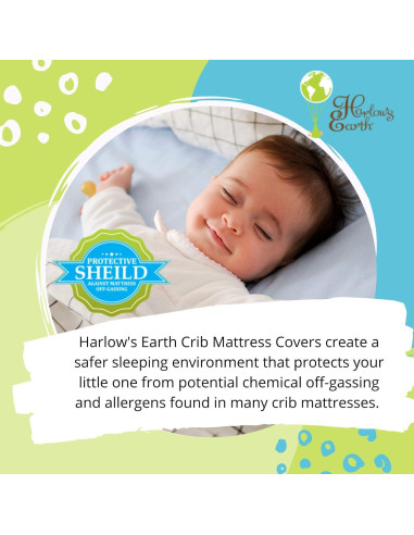 Cubierta de colchón impermeable Harlow's Earth para cuna 61x97cm