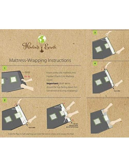 Cubierta de colchón impermeable Harlow's Earth para cuna 61x97cm