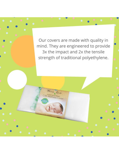 Cubierta de colchón impermeable Harlow's Earth para cuna 61x97cm