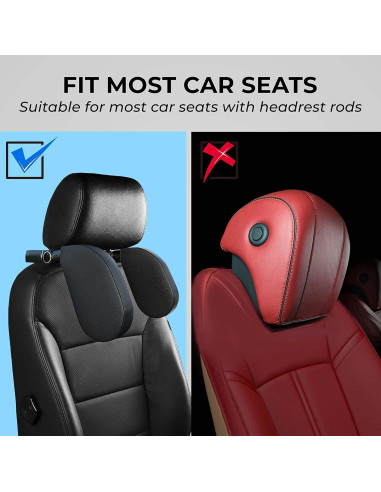 Almohada ajustable para reposacabezas de coche LIGCAS - Beige