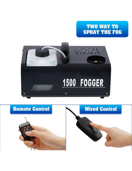 Máquina de Niebla TCFUNDY 1500W Vertical 2PCS Control Remoto