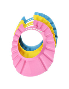 Gorro de Ducha Ajustable para Bebé 3PCS EVA Protección Champú