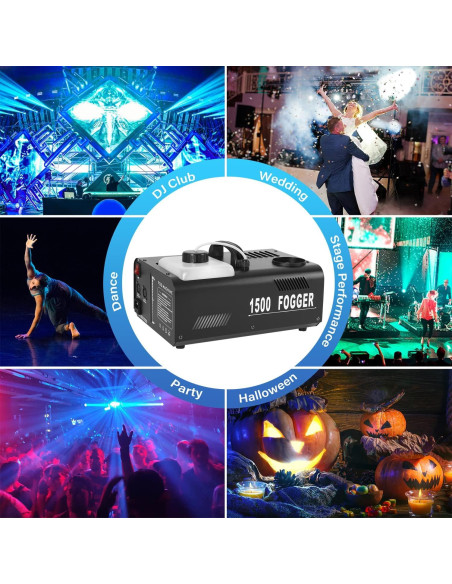 Máquina de Niebla TCFUNDY 1500W Vertical 2PCS Control Remoto