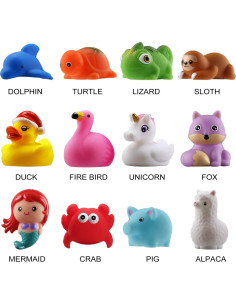 Juguetes de Baño Luminosos Laxdacee - Paquete de 12 Animales 2