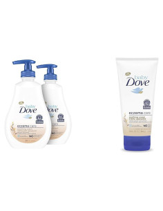 Baby Dove Gel y Crema Suave para Bebés 2x369.5g y 145g Eczema