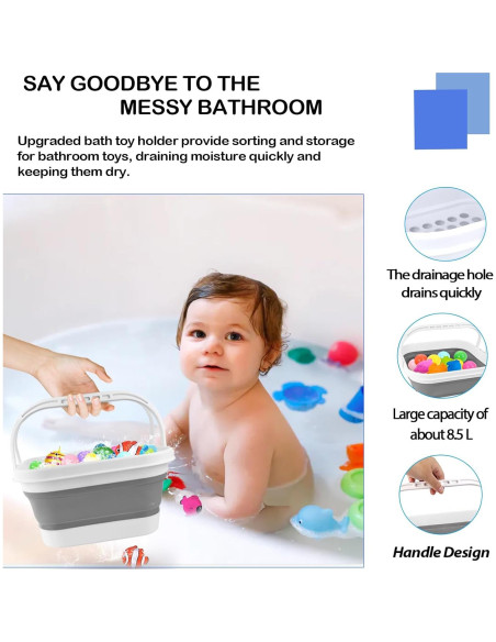 Organizador de Juguetes de Baño Steipirr Plegable 29.7x27.9cm Organizador de Juguetes de Baño Steipirr Plegable 29.7x27.9cm