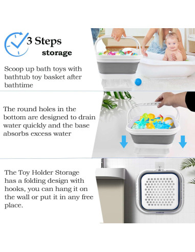 Organizador de Juguetes de Baño Steipirr Plegable 29.7x27.9cm