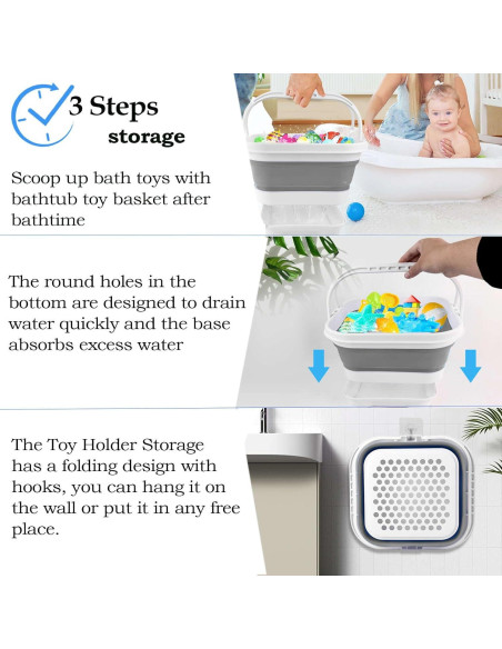 Organizador de Juguetes de Baño Steipirr Plegable 29.7x27.9cm Organizador de Juguetes de Baño Steipirr Plegable 29.7x27.9cm