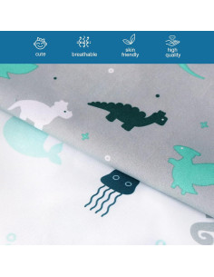 Funda de Cambiador SPRINGSPIRIT 2 Piezas Gris Animal 81.3x40.6cm 2