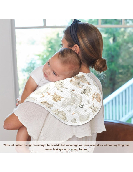 Paños de Eructo Muselina KICPOAY 4 Piezas 56x28 cm