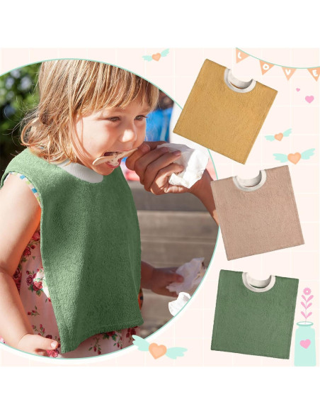 3 Baberos de Algodón Absorbente VitalCozy para Bebés 42.5x31.2cm