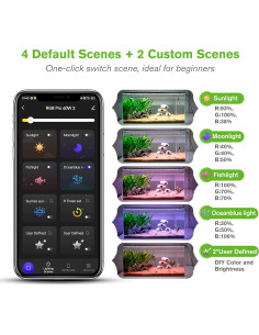 Luz LED Acuario Hygger 25W Bluetooth 18-24" Espectro Completo 2