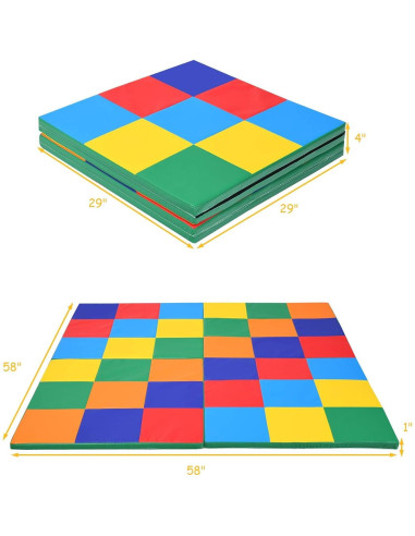 Alfombra de Espuma Plegable Costzon 147x147 cm Antideslizante