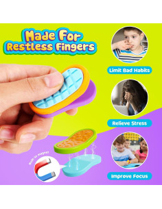 Juguetes Antiestrés Magnéticos 3D - Paquete de 6 Piezas 2