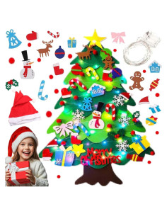 Árbol de Navidad de Fieltro Montessori Genérico 98x70 cm