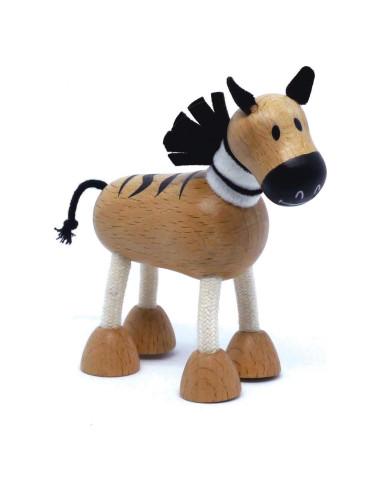 Juguete de Madera Cebra Anamalz 12.7x17.8x22.9cm para Niños