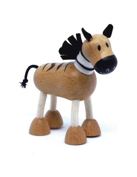 Juguete de Madera Cebra Anamalz 12.7x17.8x22.9cm para Niños