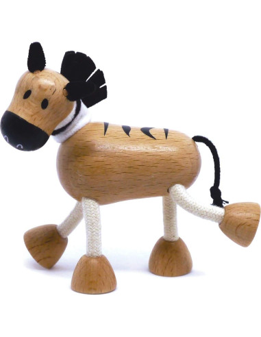 Juguete de Madera Cebra Anamalz 12.7x17.8x22.9cm para Niños