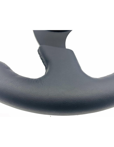 Volante de Carreras Universal YEHICY 33cm Cuero Genuino Amarillo